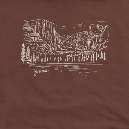 Yosemite Line Drawing Hoodie