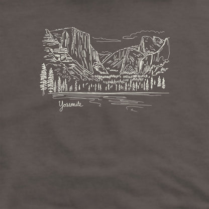Yosemite Line Drawing Crewneck Sweatshirt