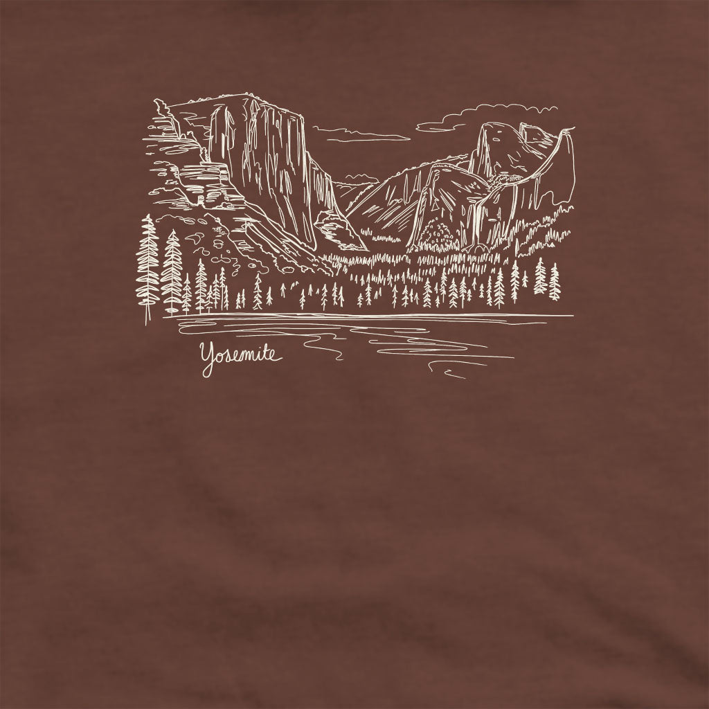 Yosemite Line Drawing Crewneck Sweatshirt