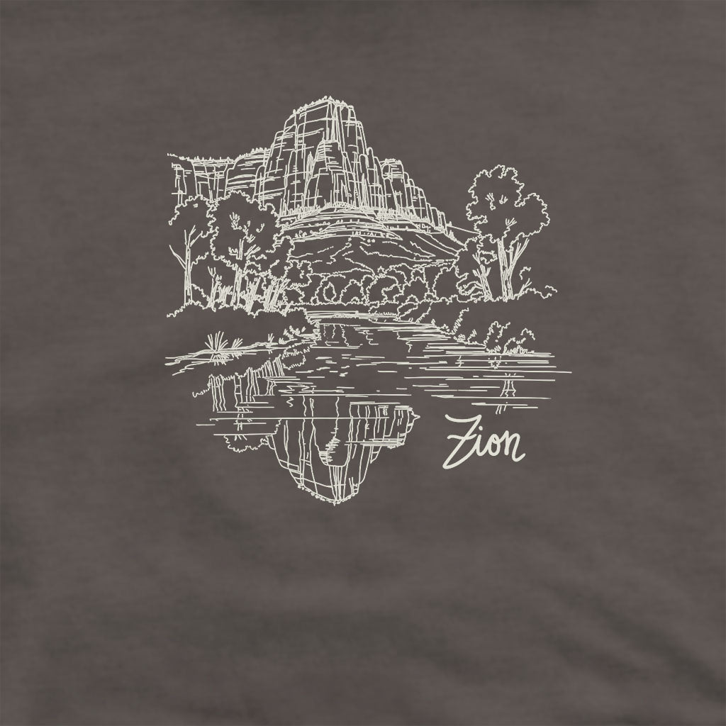Zion Line Drawing Hoodie