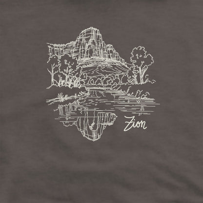 Zion Line Drawing Hoodie