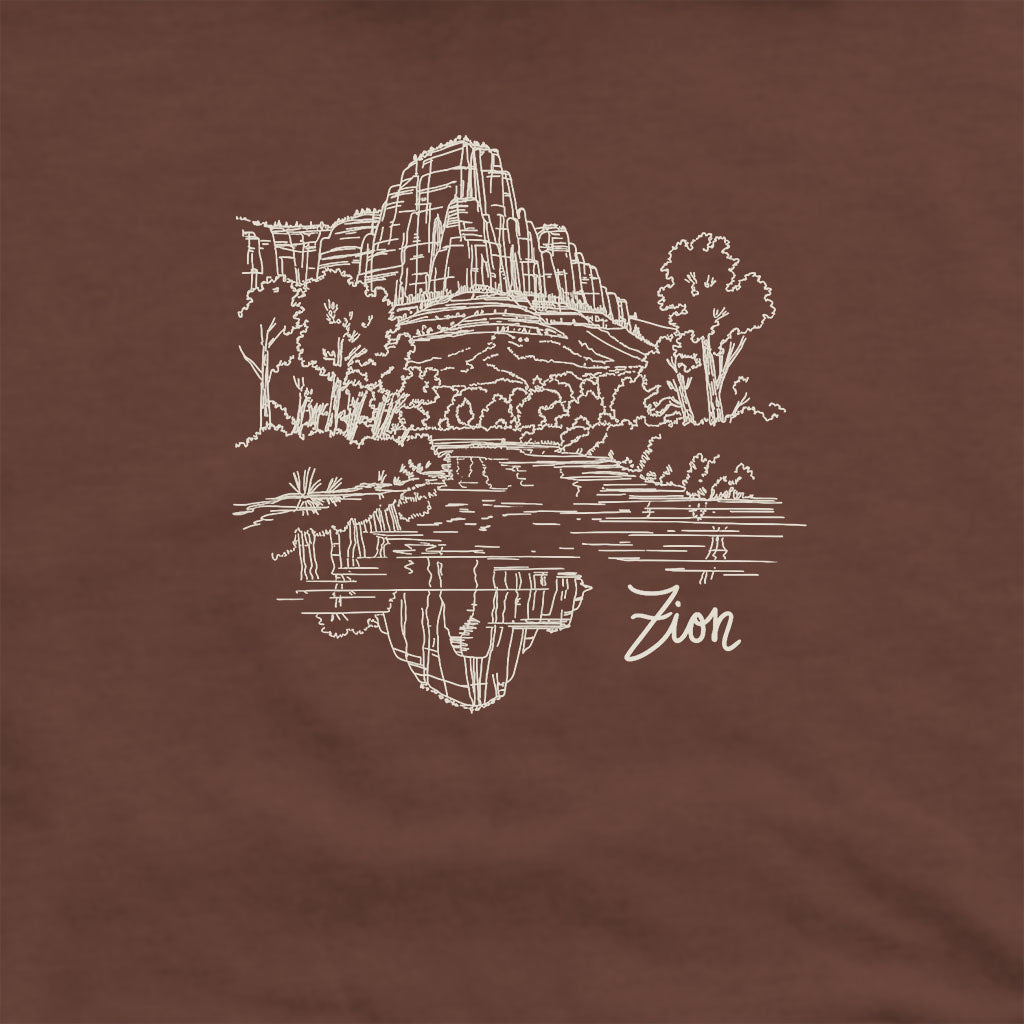 Zion Line Drawing Hoodie