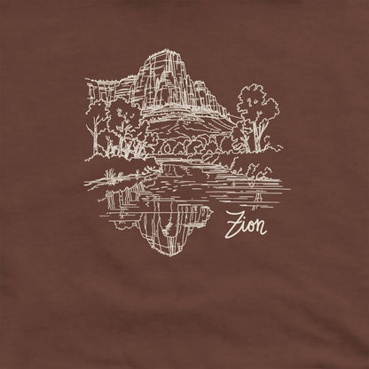 Zion Line Drawing Hoodie