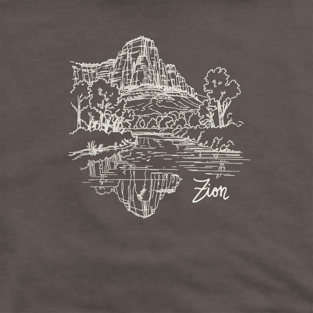 Zion Line Drawing Crewneck Sweatshirt