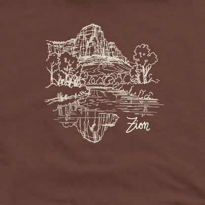 Zion Line Drawing Crewneck Sweatshirt