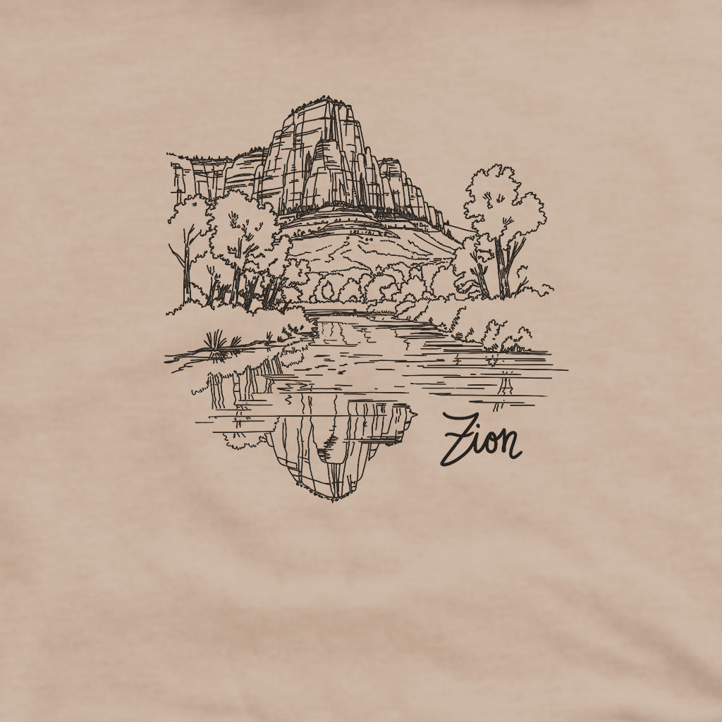 Zion Line Drawing Hoodie