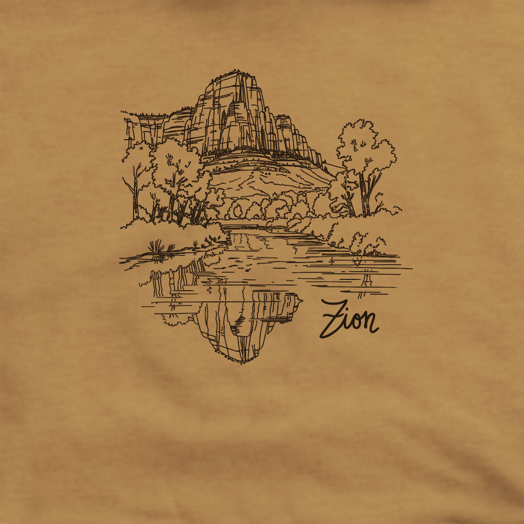 Zion Line Drawing Hoodie