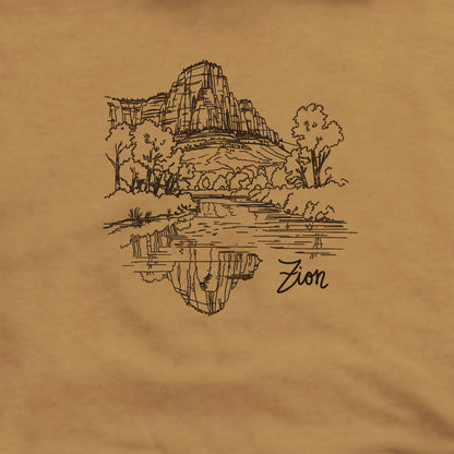 Zion Line Drawing Hoodie