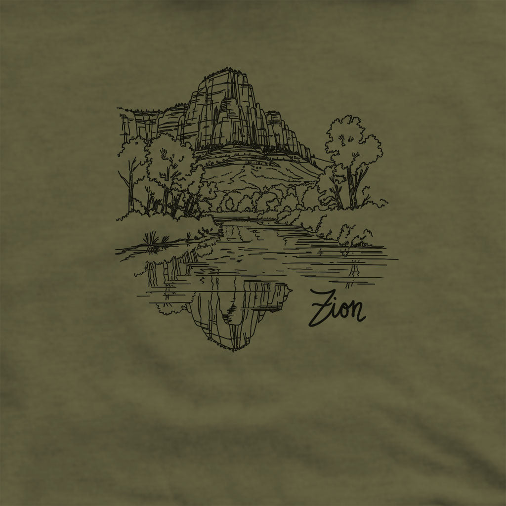 Zion Line Drawing Hoodie