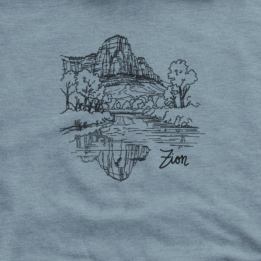 Zion Line Drawing Hoodie