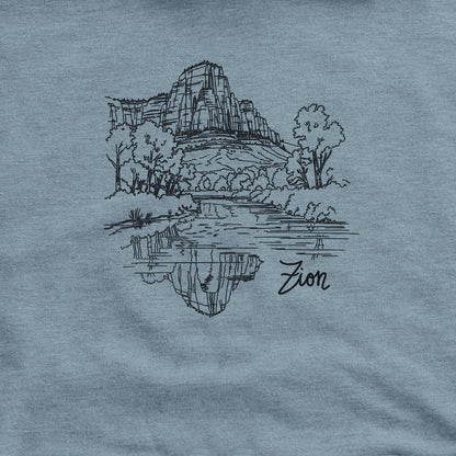 Zion Line Drawing Hoodie