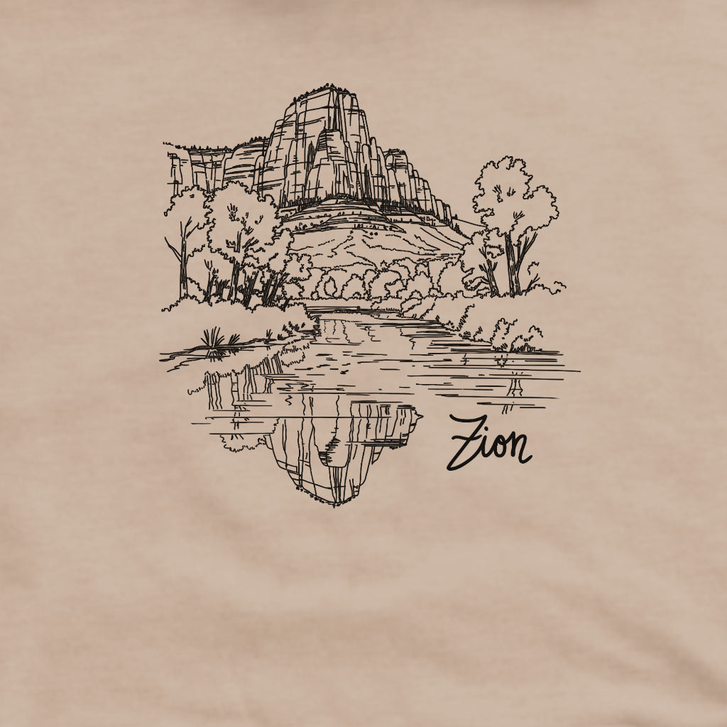 Zion Line Drawing Crewneck Sweatshirt