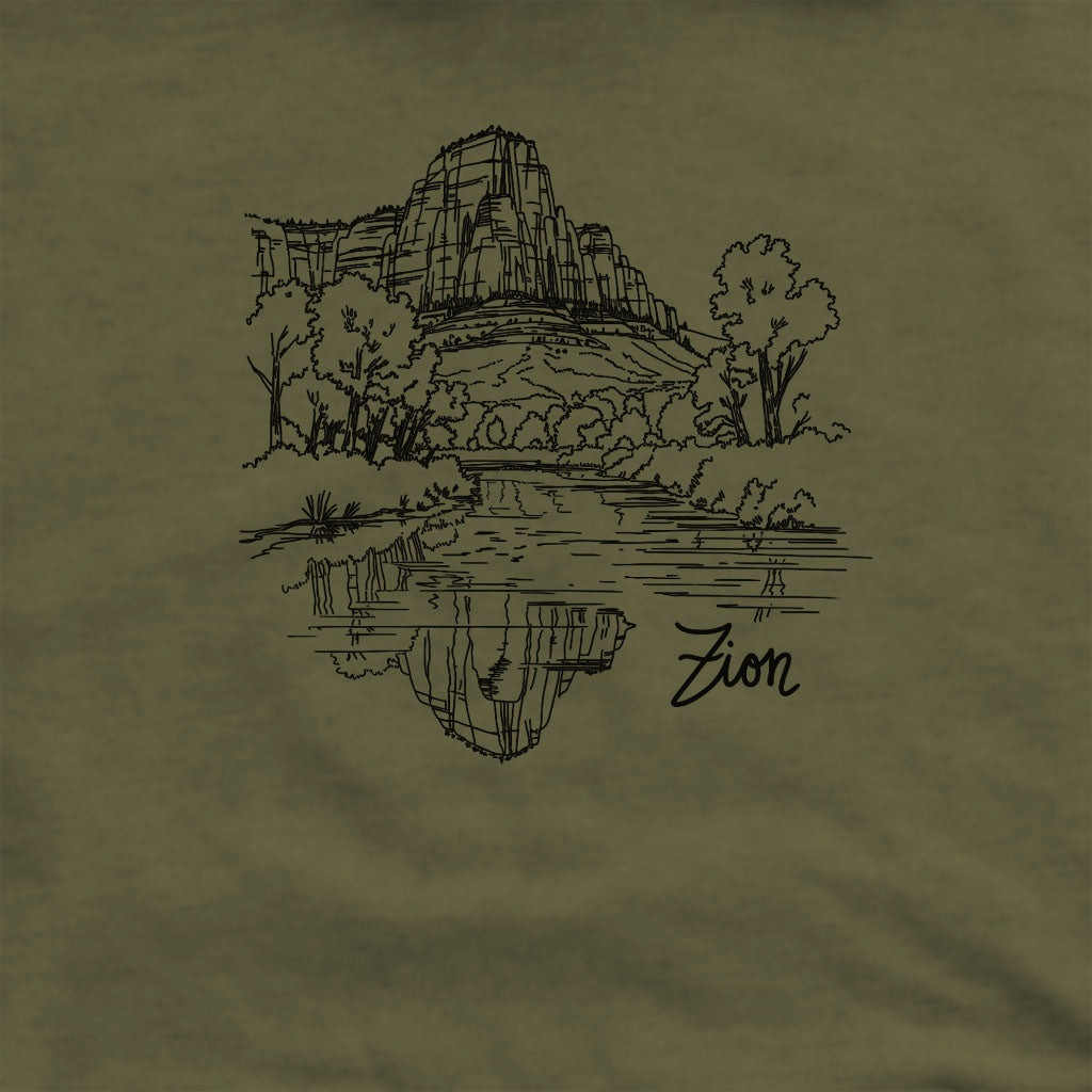 Zion Line Drawing Crewneck Sweatshirt