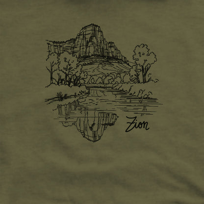 Zion Line Drawing Crewneck Sweatshirt