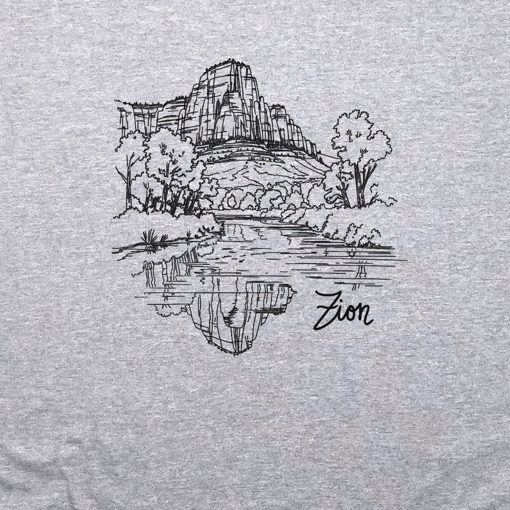 Zion Line Drawing Crewneck Sweatshirt