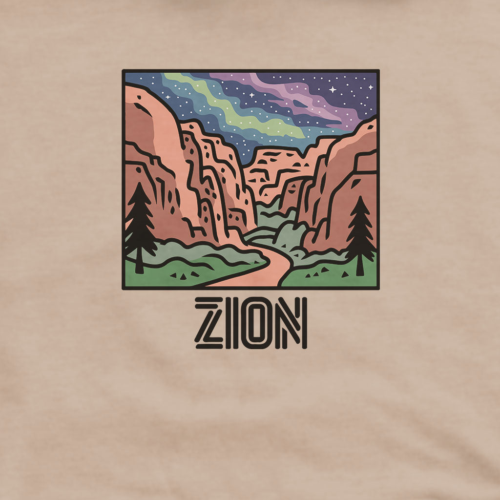 Zion at Night Hoodie Adventure and Outdoors Themed Hoodie