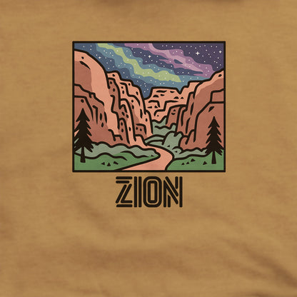 Zion at Night Hoodie Adventure and Outdoors Themed Hoodie