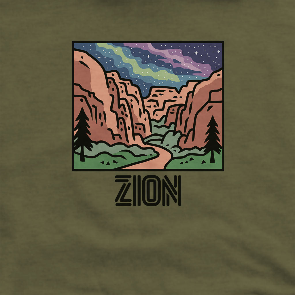 Zion at Night Hoodie Adventure and Outdoors Themed Hoodie