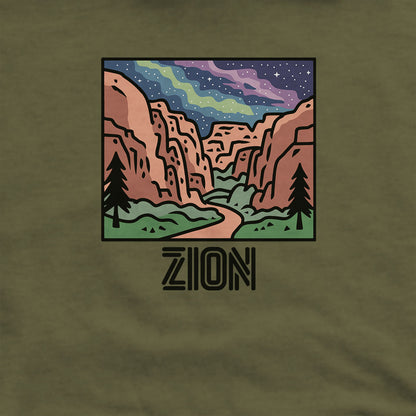 Zion at Night Hoodie Adventure and Outdoors Themed Hoodie