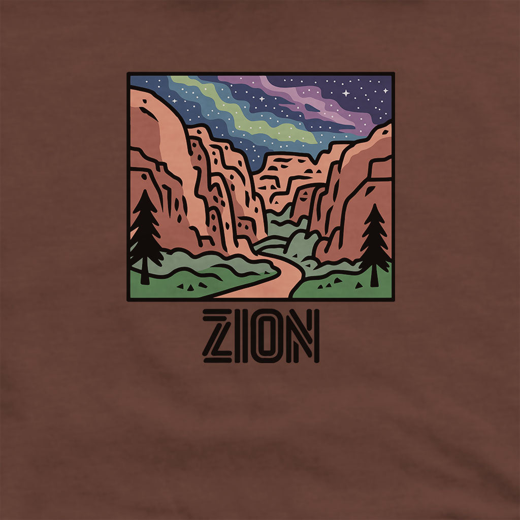 Zion at Night Hoodie Adventure and Outdoors Themed Hoodie