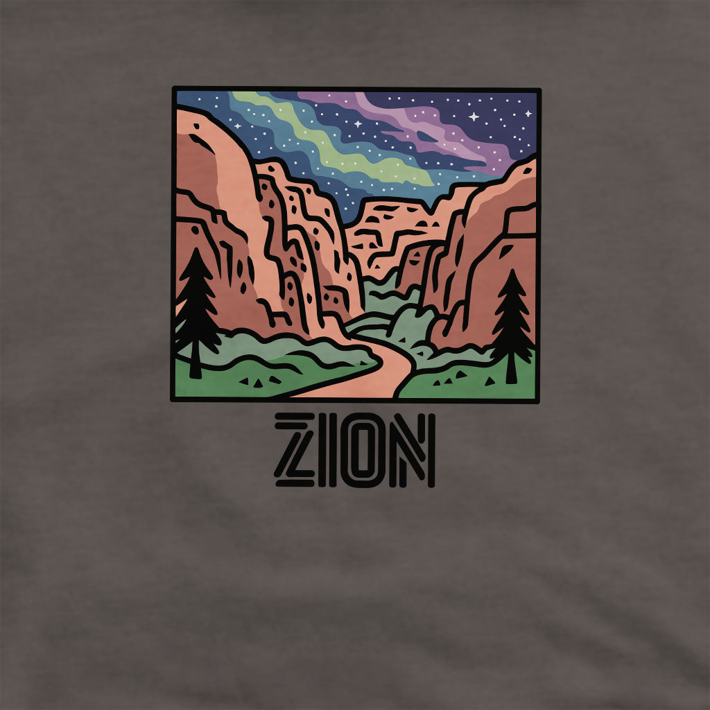 Zion at Night Crewneck Sweatshirt Adventure and Outdoors Themed Sweatshirt