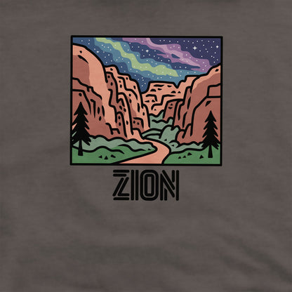 Zion at Night Crewneck Sweatshirt Adventure and Outdoors Themed Sweatshirt