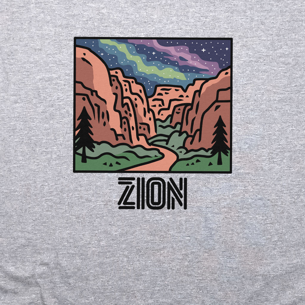 Zion at Night Crewneck Sweatshirt Adventure and Outdoors Themed Sweatshirt