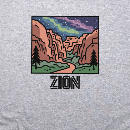 Zion at Night Crewneck Sweatshirt Adventure and Outdoors Themed Sweatshirt