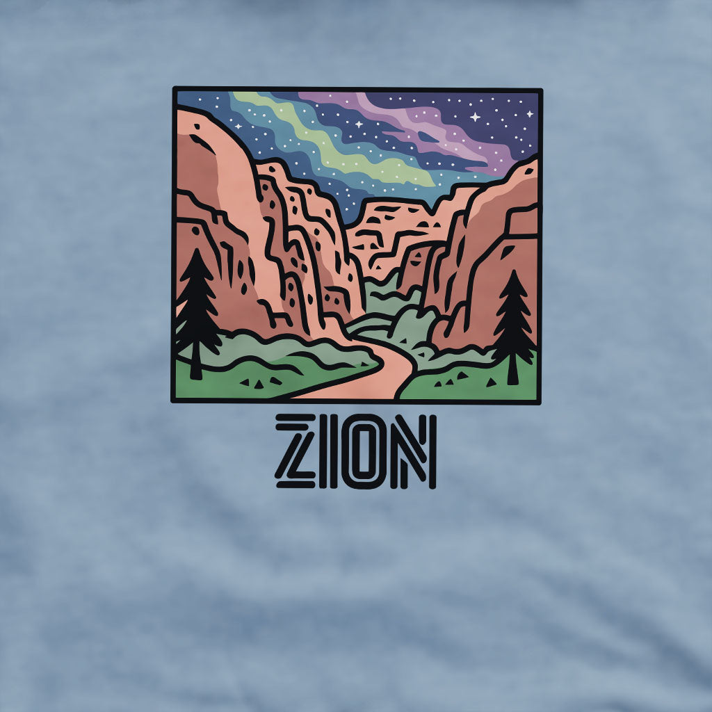 Zion at Night Crewneck Sweatshirt Adventure and Outdoors Themed Sweatshirt