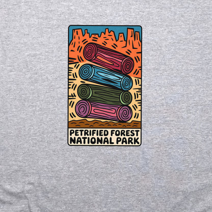 Petrified Forest National Park Logs Crewneck Sweatshirt Adventure and Outdoors Themed Sweatshirt