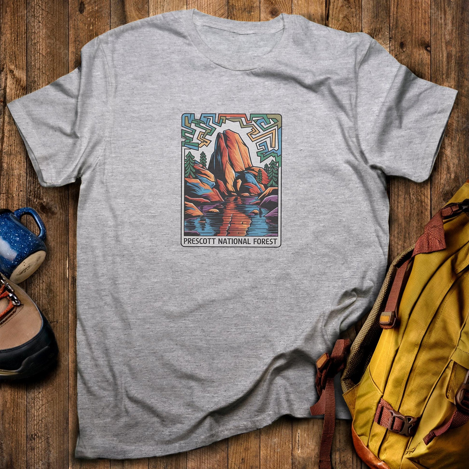 Prescott National Forest T-Shirt Sport Grey Adventure and Outdoors Themed T-Shirt
