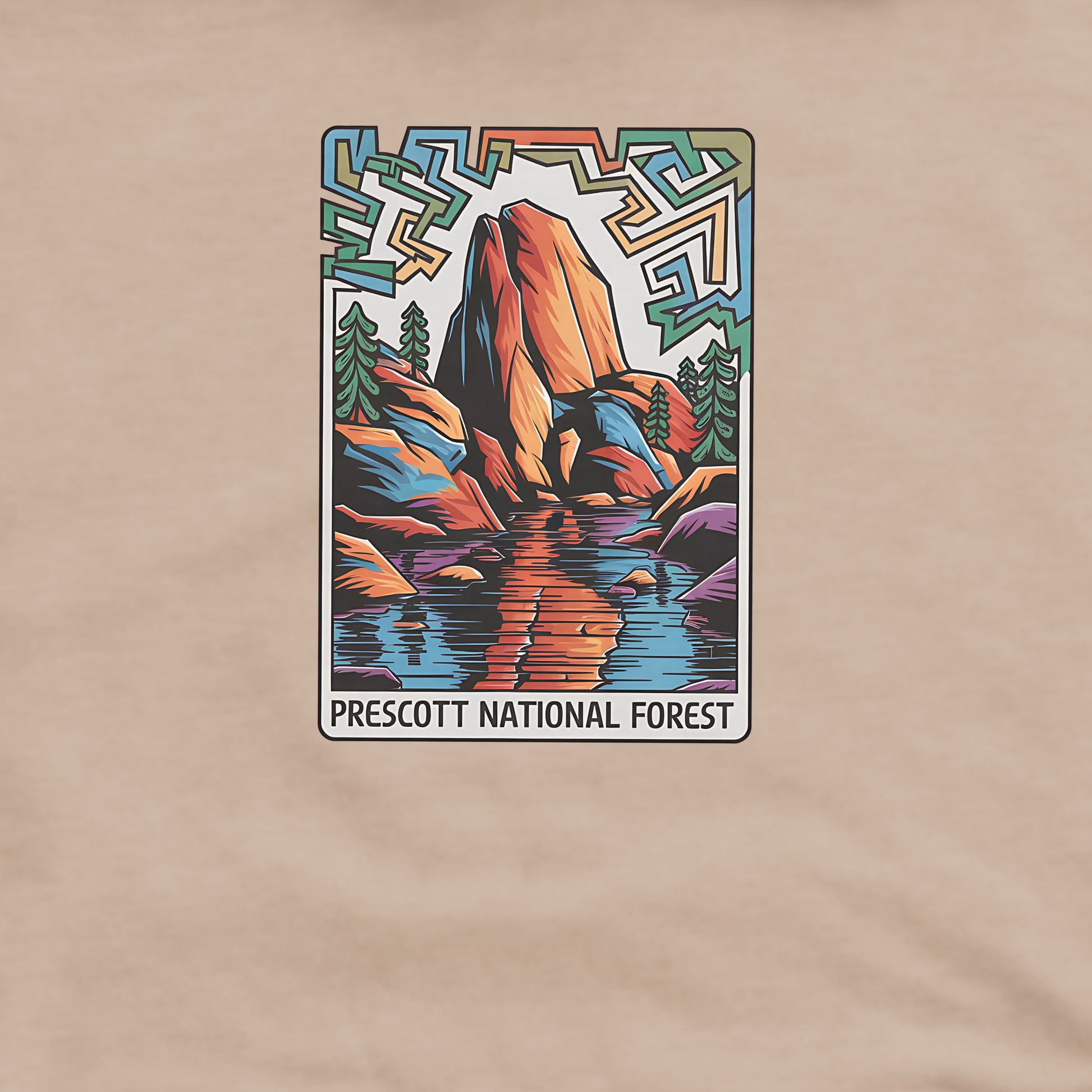 Prescott National Forest Crewneck Sweatshirt Adventure and Outdoors Themed Sweatshirt