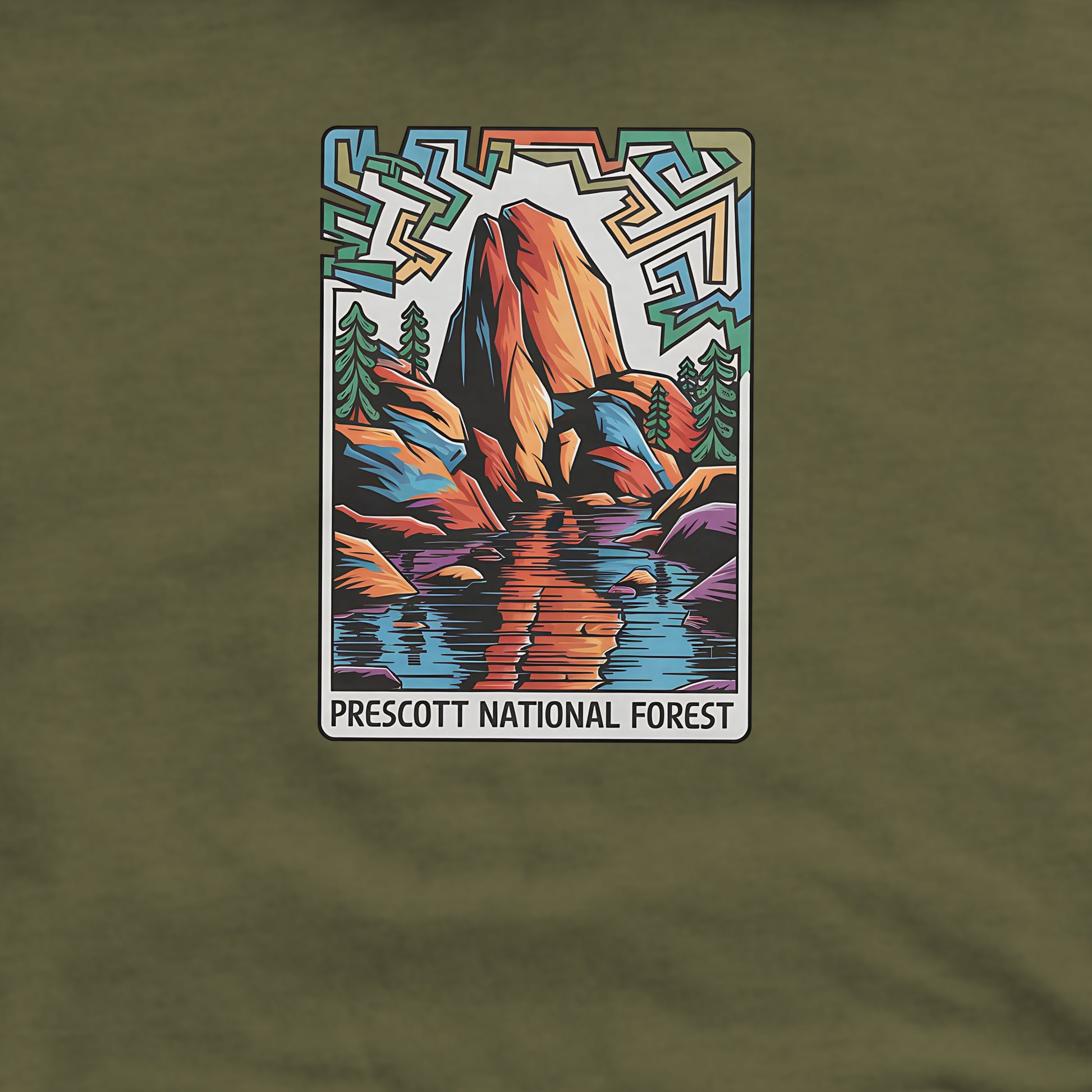 Prescott National Forest Crewneck Sweatshirt Adventure and Outdoors Themed Sweatshirt