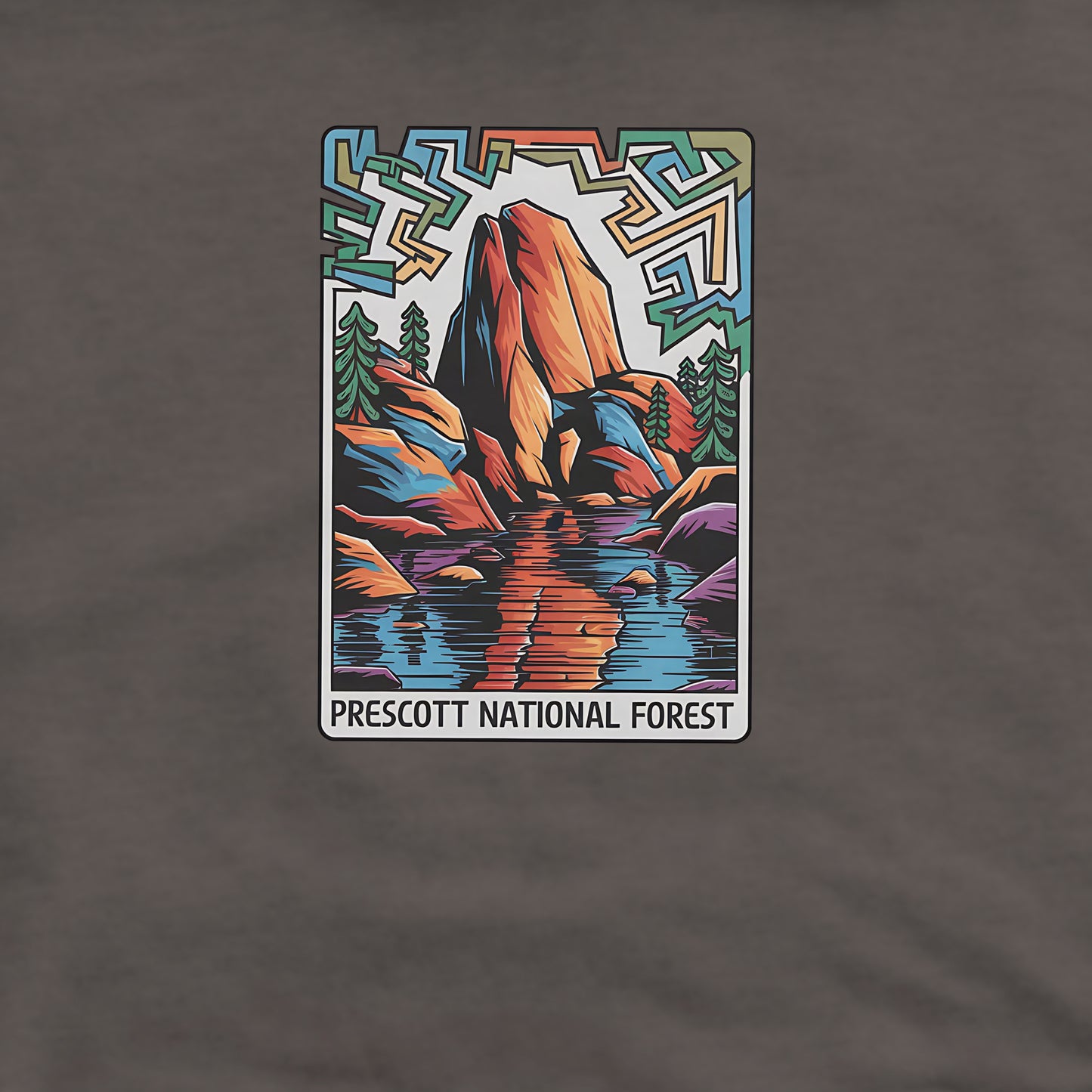 Prescott National Forest Crewneck Sweatshirt Adventure and Outdoors Themed Sweatshirt