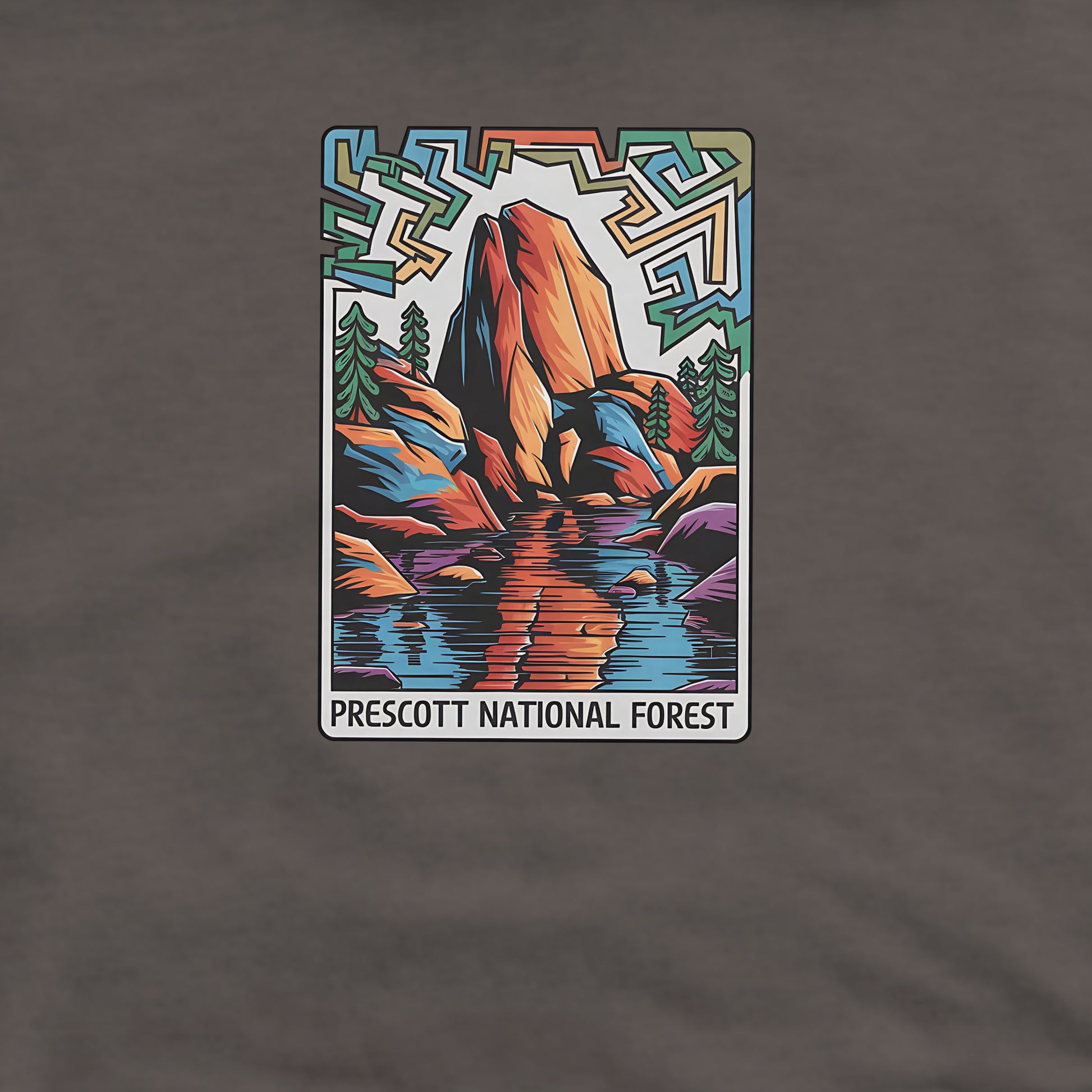 Prescott National Forest Crewneck Sweatshirt Adventure and Outdoors Themed Sweatshirt