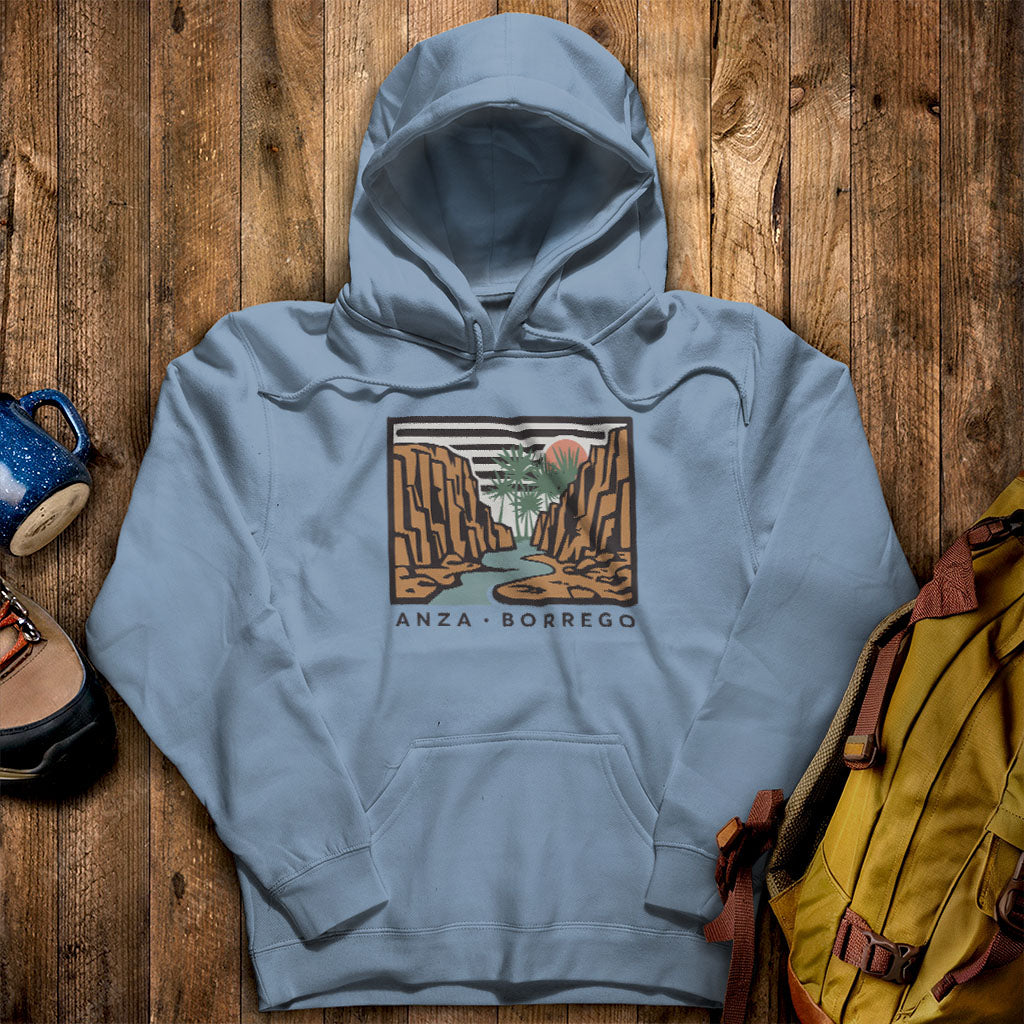 Anza-Borrego Desert State Park Hoodie Stone Blue Adventure and Outdoors Themed Hoodie
