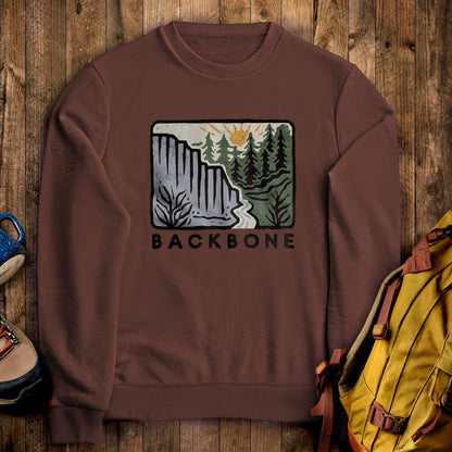 Backbone State Park Crewneck Sweatshirt Cocoa Adventure and Outdoors Themed Sweatshirt