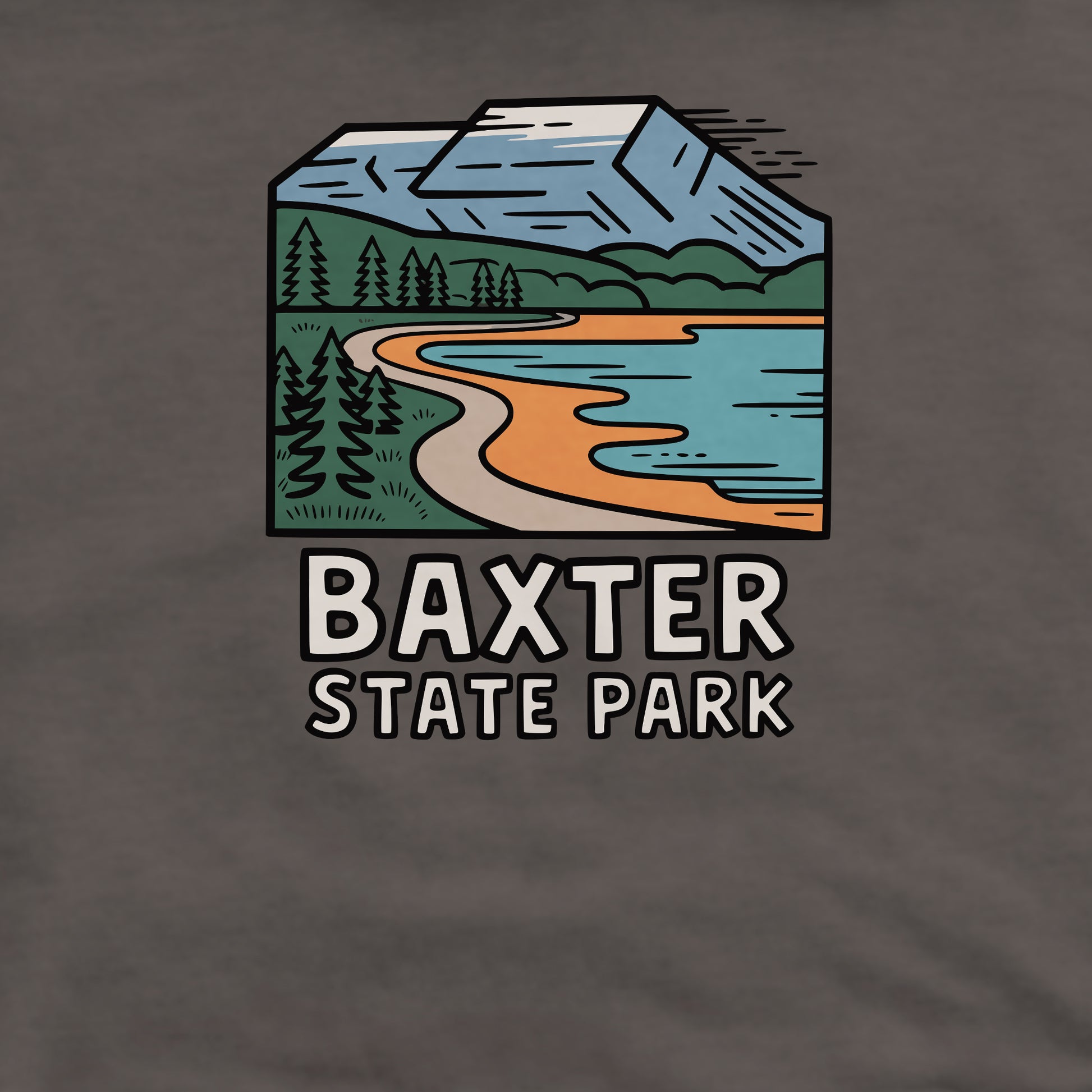 Baxter State Park Crewneck Sweatshirt Adventure and Outdoors Themed Sweatshirt