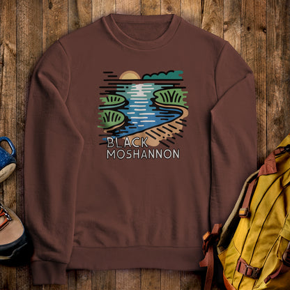 Black Moshannon State Park Crewneck Sweatshirt Cocoa Adventure and Outdoors Themed Sweatshirt