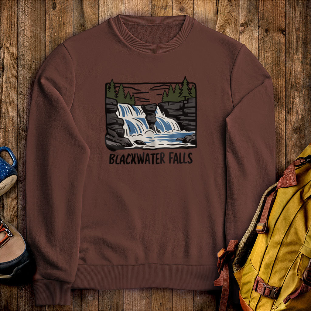 Blackwater Falls Crewneck Sweatshirt Cocoa Adventure and Outdoors Themed Sweatshirt