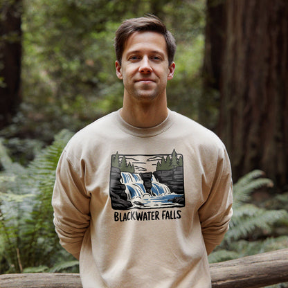 Blackwater Falls Crewneck Sweatshirt Adventure and Outdoors Themed Sweatshirt