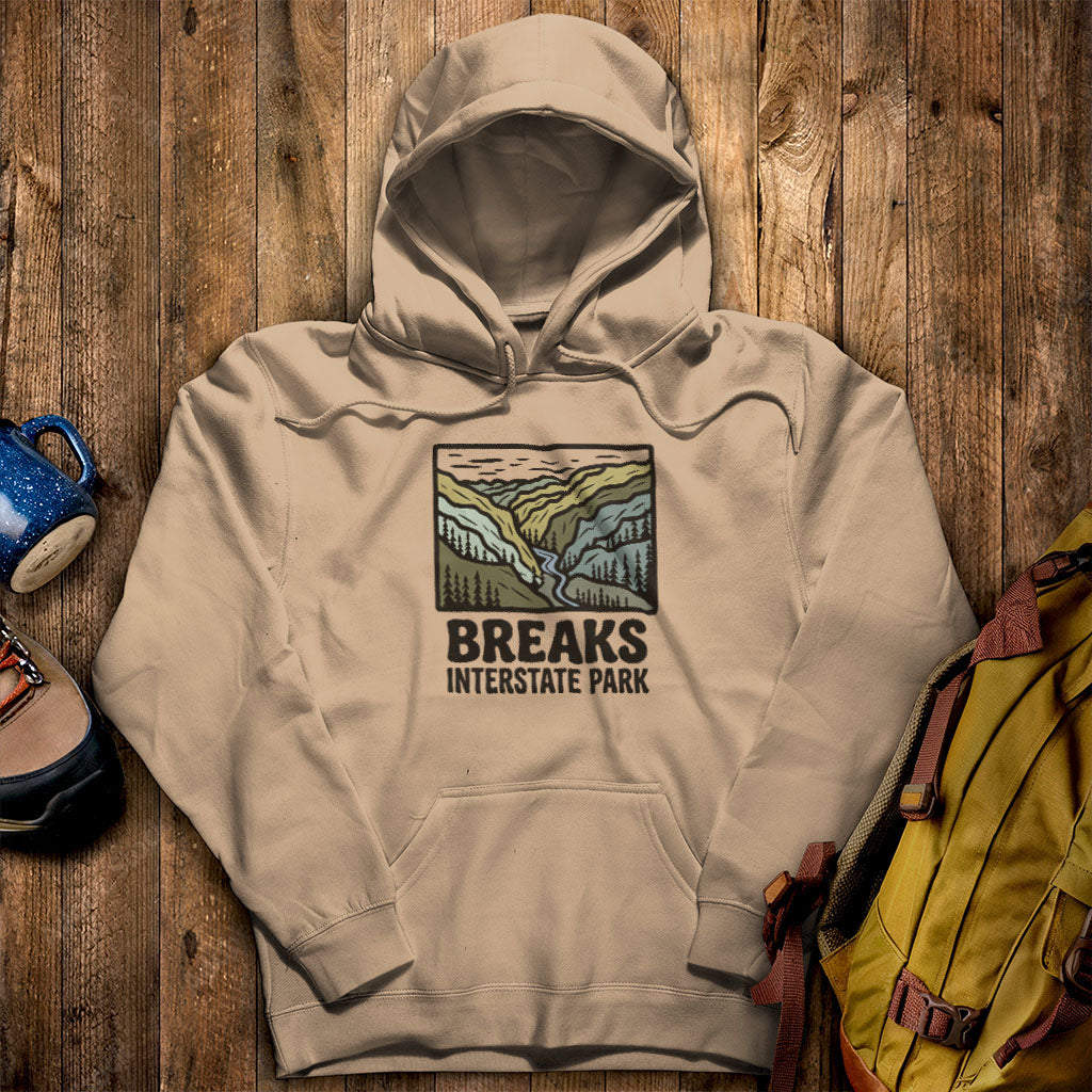 Breaks Interstate Park Hoodie Sand Adventure and Outdoors Themed Hoodie