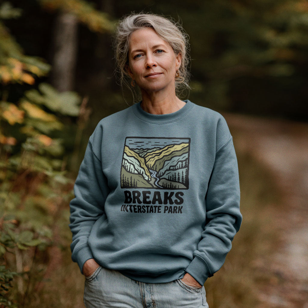 Breaks Interstate Park Crewneck Sweatshirt Adventure and Outdoors Themed Sweatshirt