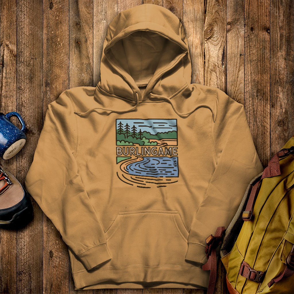 Burlingame State Park Hoodie Mustard Adventure and Outdoors Themed Hoodie