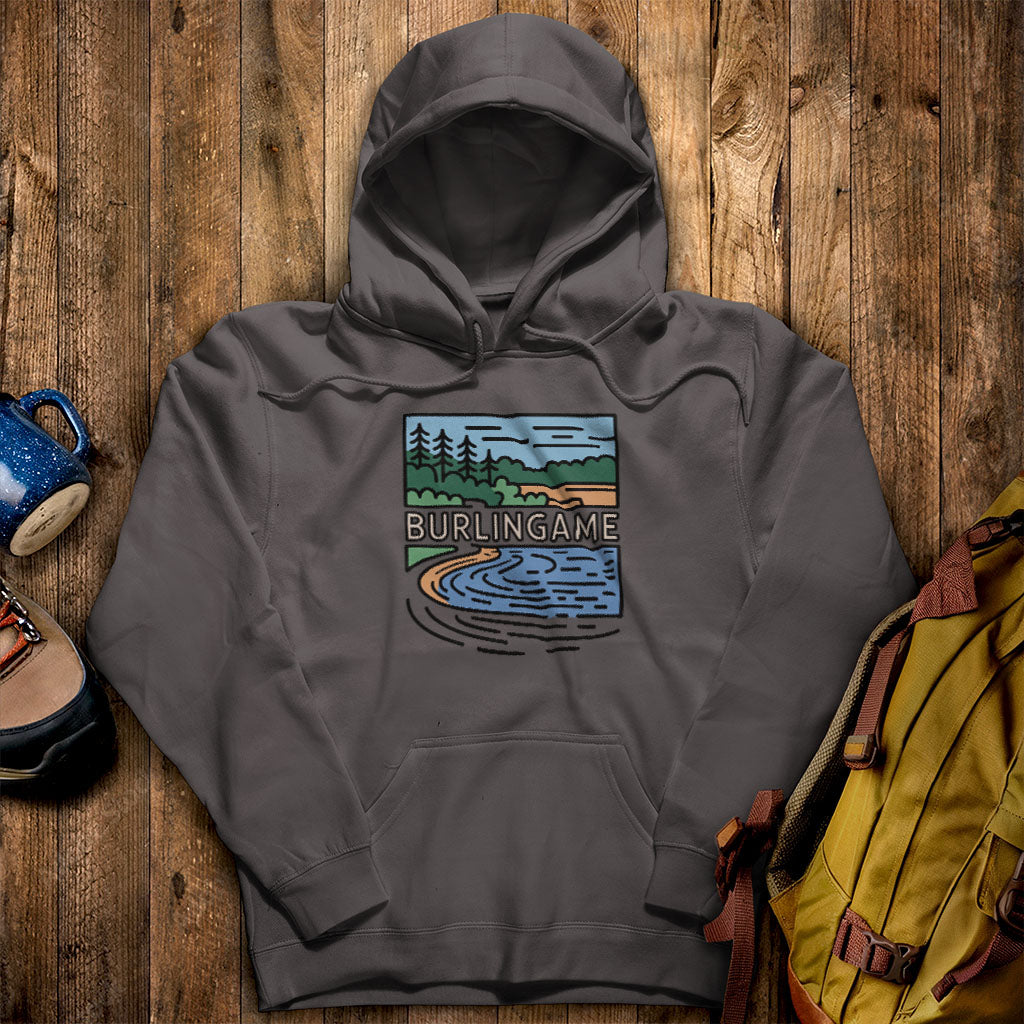 Burlingame State Park Hoodie Charcoal Adventure and Outdoors Themed Hoodie