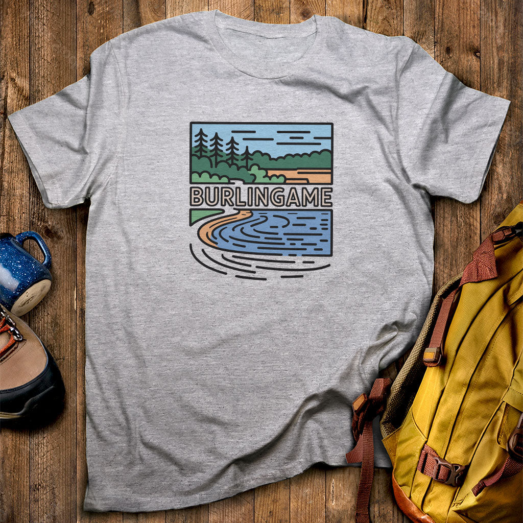 Burlingame State Park T-Shirt Sport Grey Adventure and Outdoors Themed T-Shirt