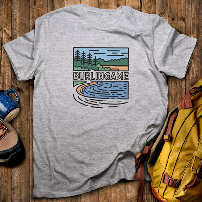 Burlingame State Park T-Shirt Sport Grey Adventure and Outdoors Themed T-Shirt