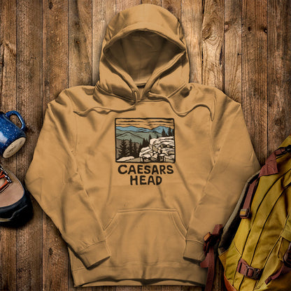 Caesars Head State Park Hoodie Mustard Adventure and Outdoors Themed Hoodie