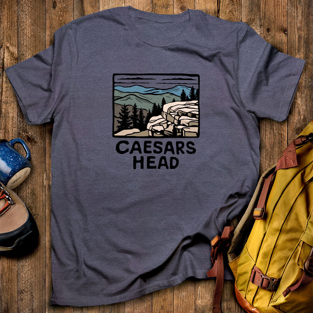 Caesars Head State Park T-Shirt Heather Navy Adventure and Outdoors Themed T-Shirt