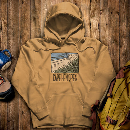 Cape Henlopen Hoodie Mustard Adventure and Outdoors Themed Hoodie